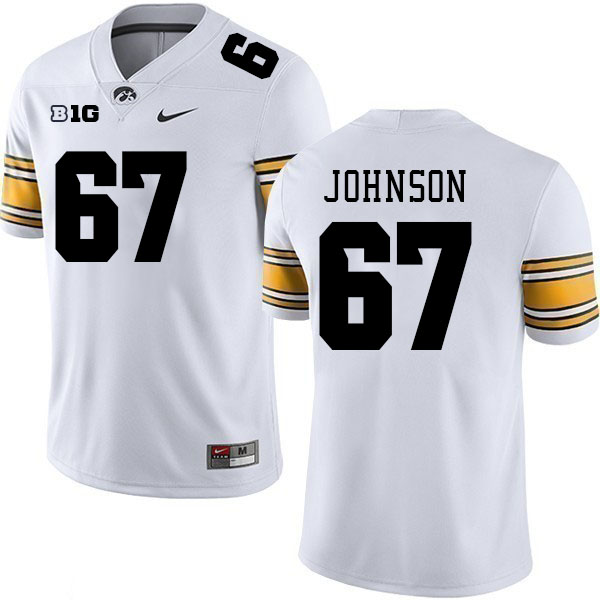 Iowa Hawkeyes #67 Jaleel Johnson College Football Jerseys Stitched Sale-White